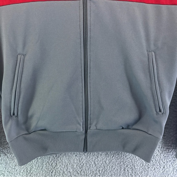 Vintage 80's NIKE Blue Tag Full-Zip Track Warm Up Jacket Sz S Retro Red Grey - Picture 5 of 10